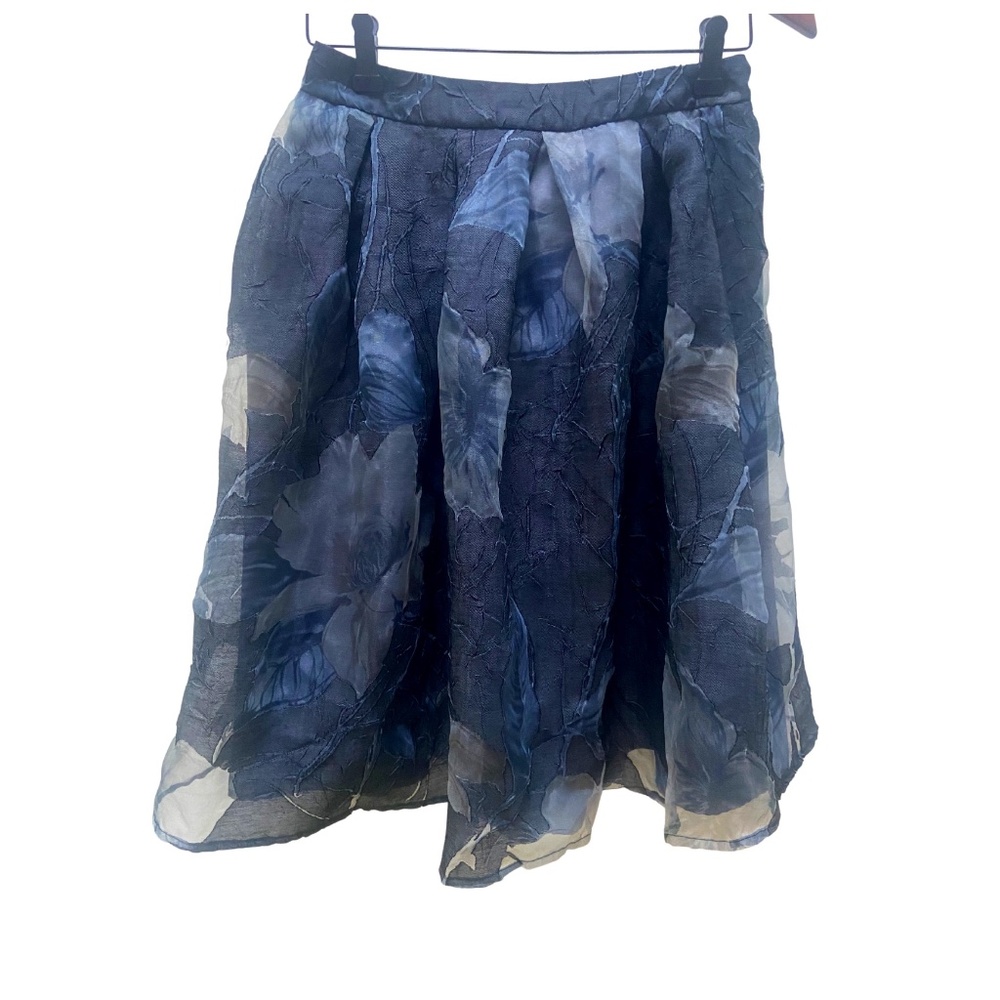 ASTR Full Blue Chiffon Skirt - Size M (4-6)